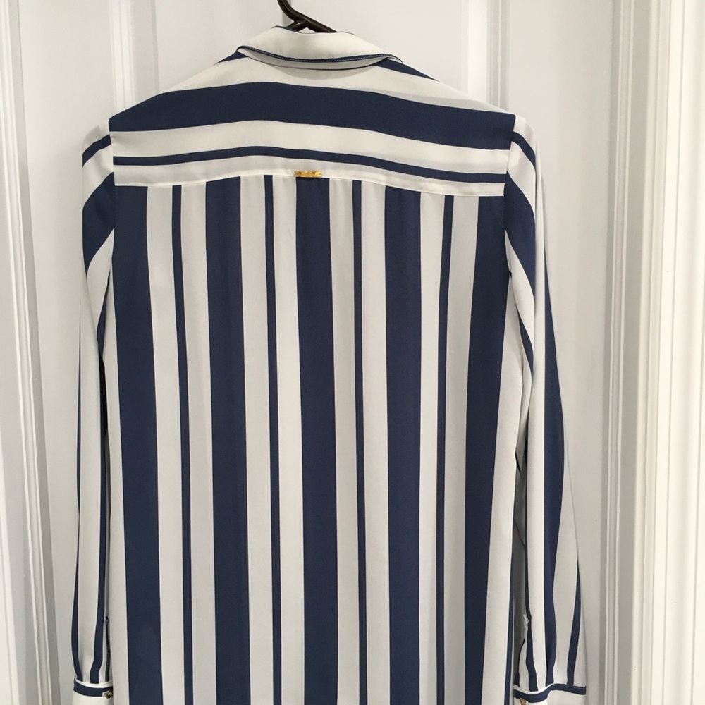 🛍 Michelle Belau Blue striped Blouse - Picture 4 of 4